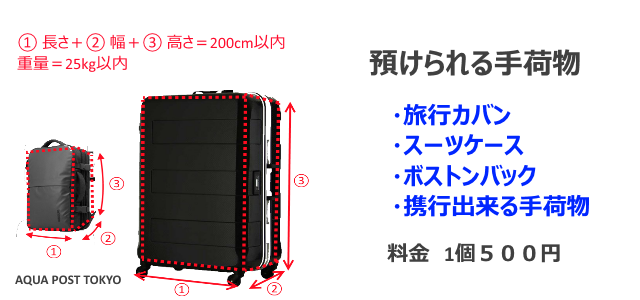 アクアの手荷物一時預かりサービス